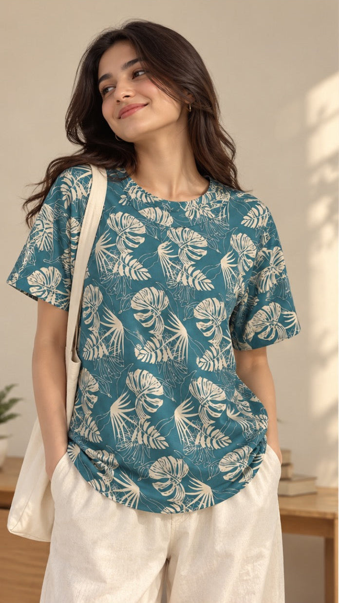 Sage Bloom Cotton Kurti