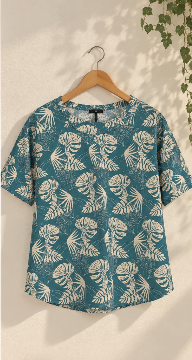 Sage Bloom Cotton Kurti
